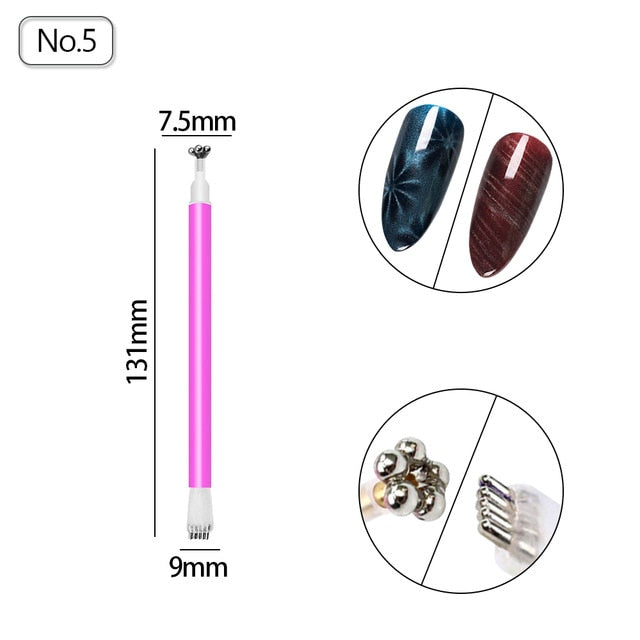 Fingerqueen Magnet Board UV Cat Eyes Pencil for UV Painting Gel Nail Polish Strong Magnetic Nail Stick Manicure Nail Art Tool