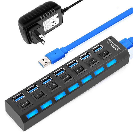 USB 3.0 HUB 2.0 HUB Multi USB Splitter 4/7 Port Expander Multiple USB 3 Hab Use Power Adapter USB3.0 Hub with Switch For PC