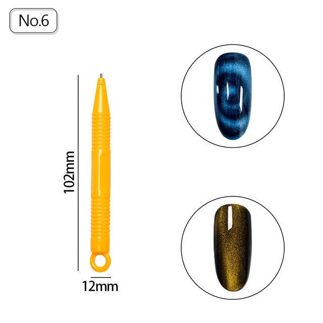 Fingerqueen Magnet Board UV Cat Eyes Pencil for UV Painting Gel Nail Polish Strong Magnetic Nail Stick Manicure Nail Art Tool
