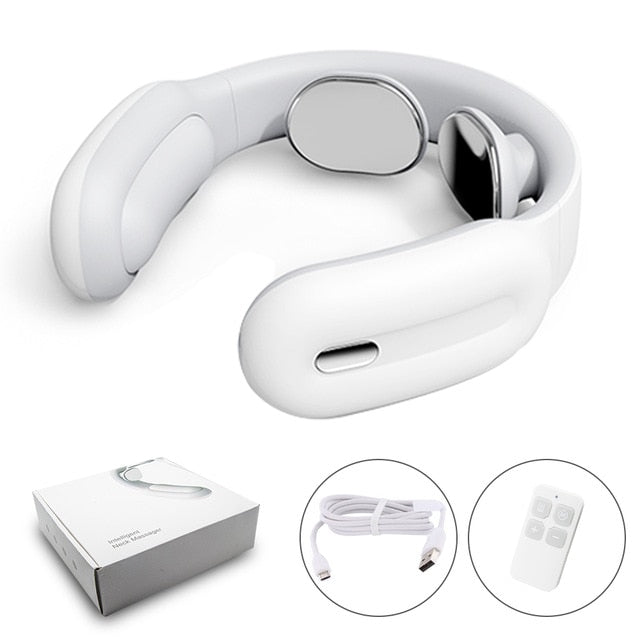 Smart Electric Neck and Shoulder Massager Low Frequency Magnetic Therapy Pulse Pain Relief Relaxation Vertebra Physiotherapy